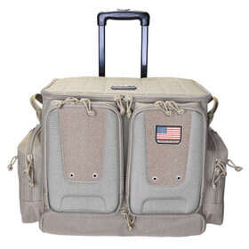 The Rolling Range Bag offers a way to carry up to ten pistols, ammunition, and accessories from and to the range.